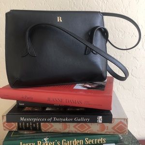 Rouje black leather handbag